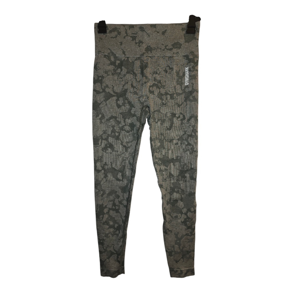 Women's Gymshark Leggings - Green Camo - Size XS - Picture 1 of 6